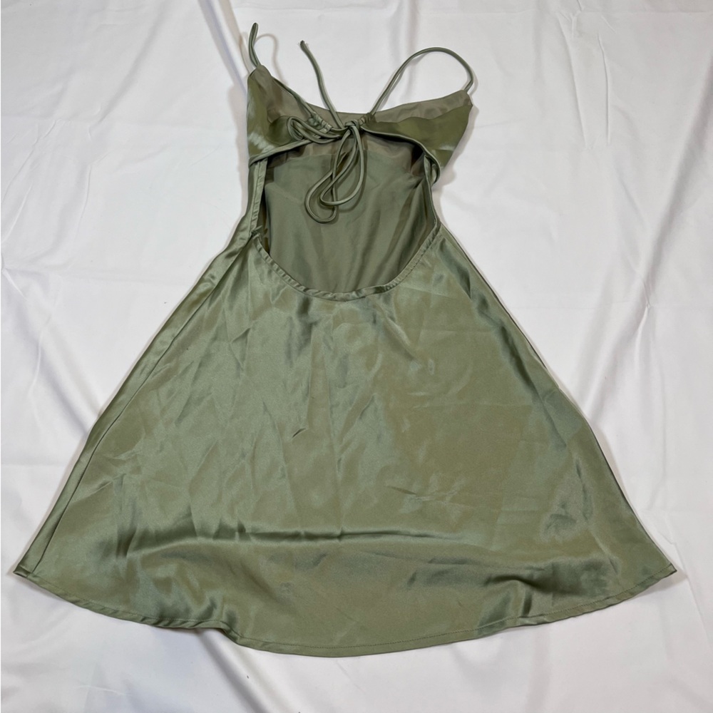 Princess Polly Sage Green Mini Dress - Picture 3 of 8